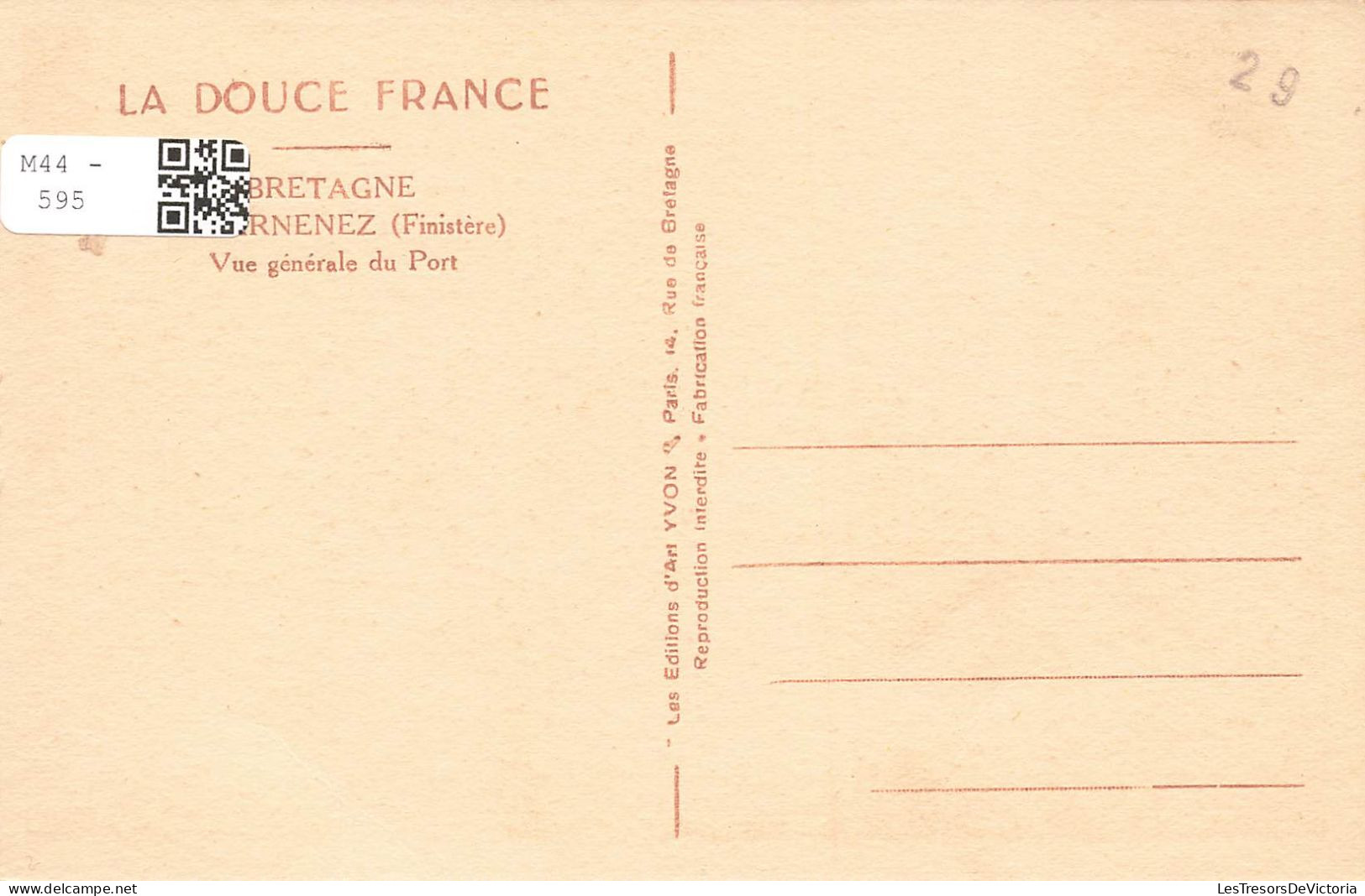 FRANCE - Bretagne - Douarnenez (Finistère) - Vue Générale Du Port - Carte Postale Ancienne - Douarnenez