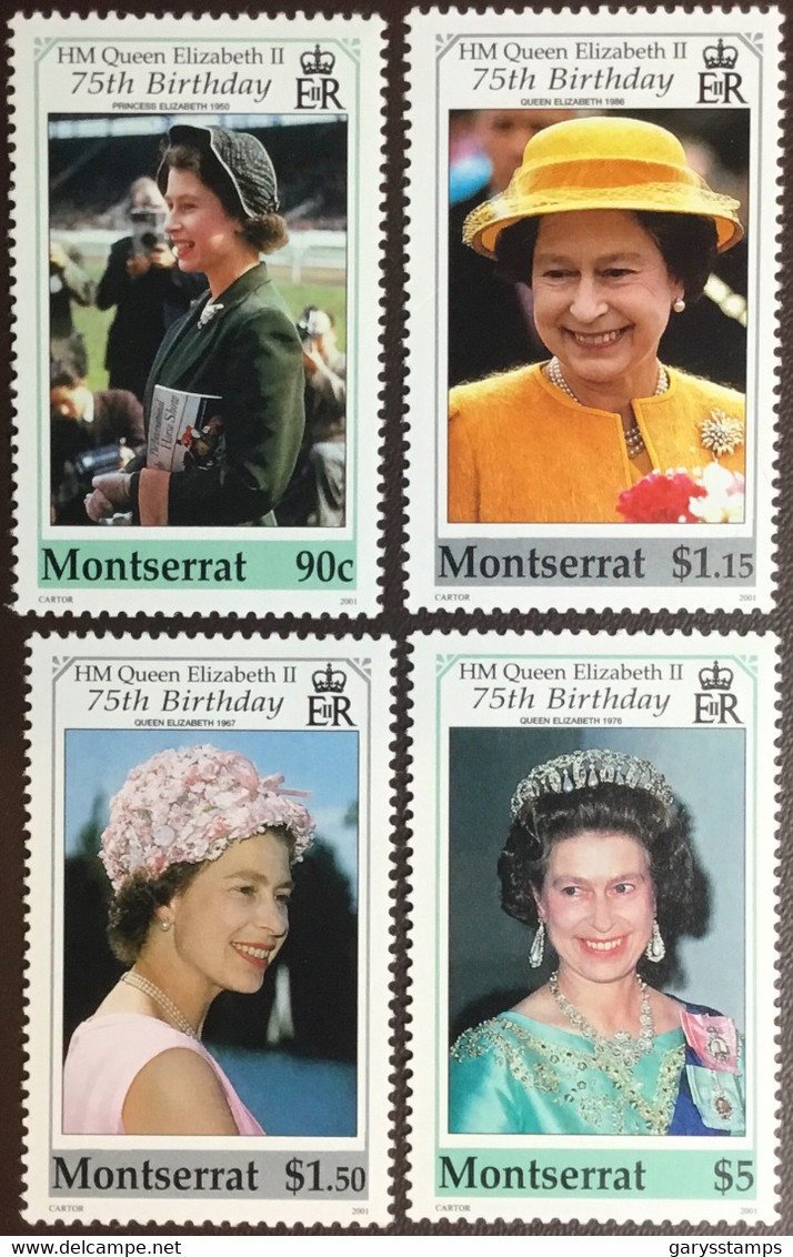 Montserrat 2001 Queen’s 75th Birthday MNH - Montserrat