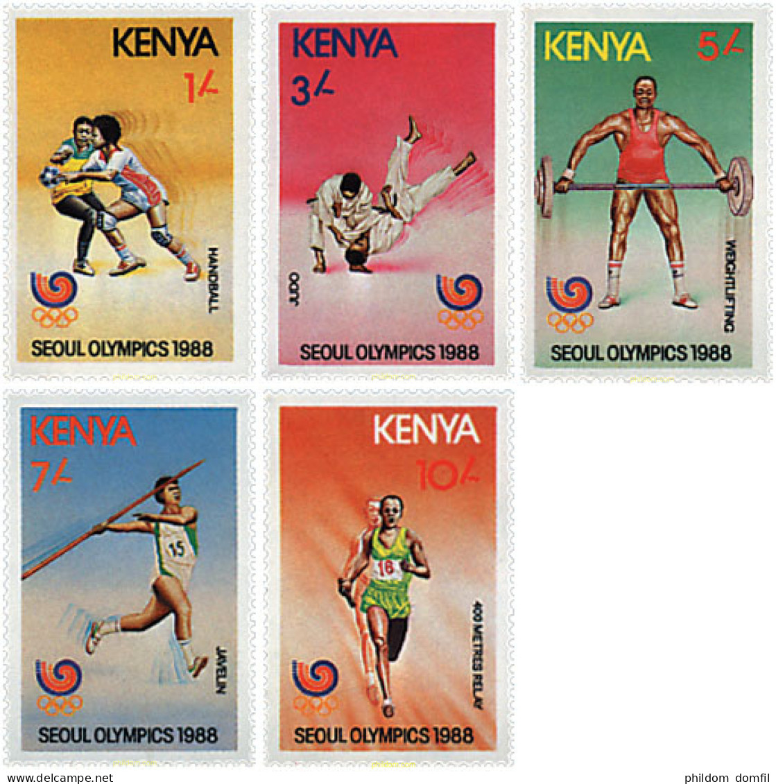 726561 HINGED KENIA 1988 24 JUEGOS OLIMPICOS VERANO SEUL 1988 - Kenya (1963-...)