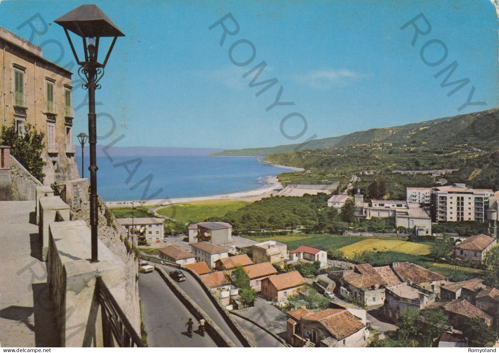 CARTOLINA  C3 TROPEA,VIBO VALENTIA,CALABRIA-PANORAMA DAL BELVEDERE DEL DUOMO-MARE,VACANZA,BELLA ITALIA,VIAGGIATA - Vibo Valentia