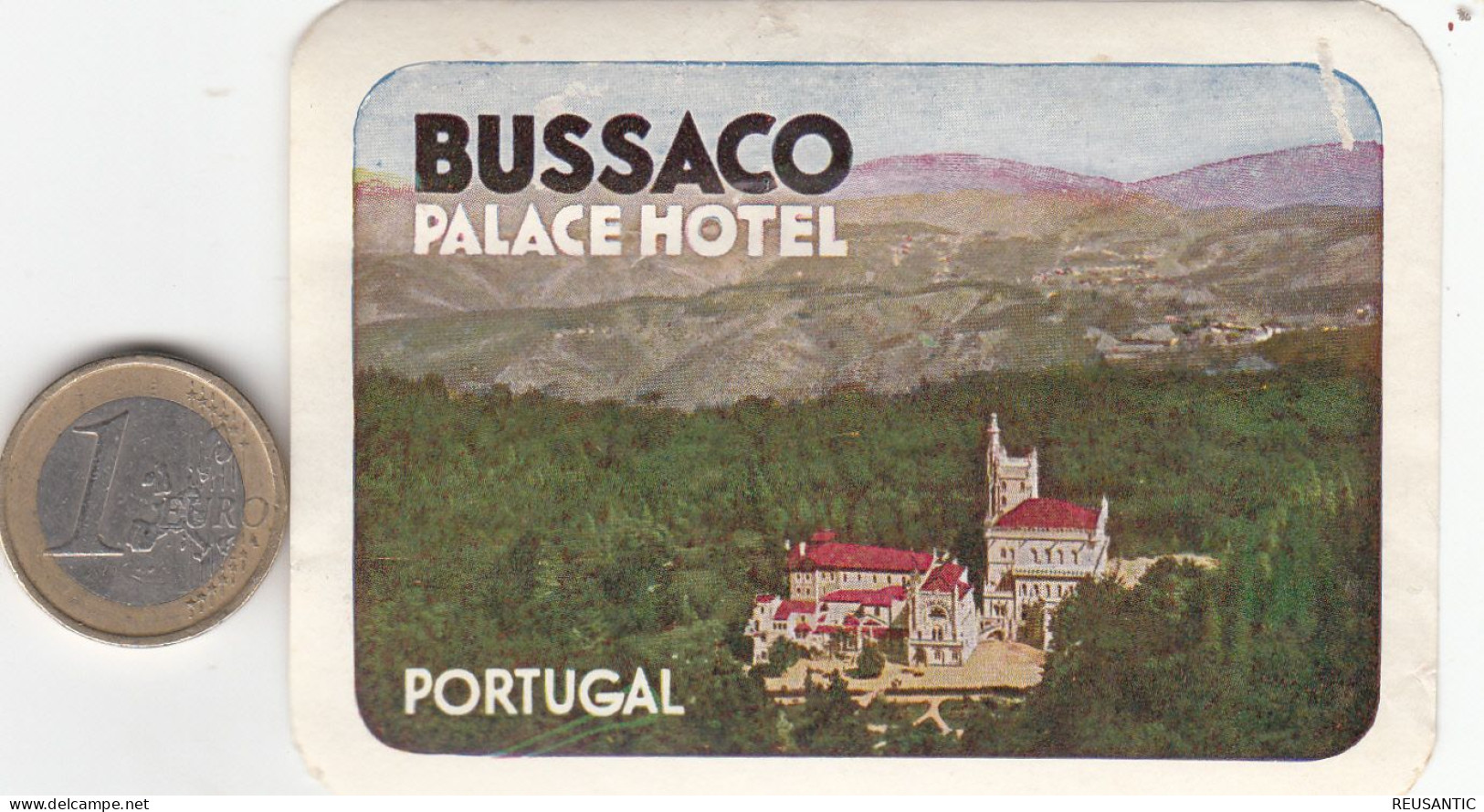 ETIQUETA - STICKER - LUGGAGE LABEL  PORTUGAL HOTEL PALACE EN BUSSACO - Hotelaufkleber