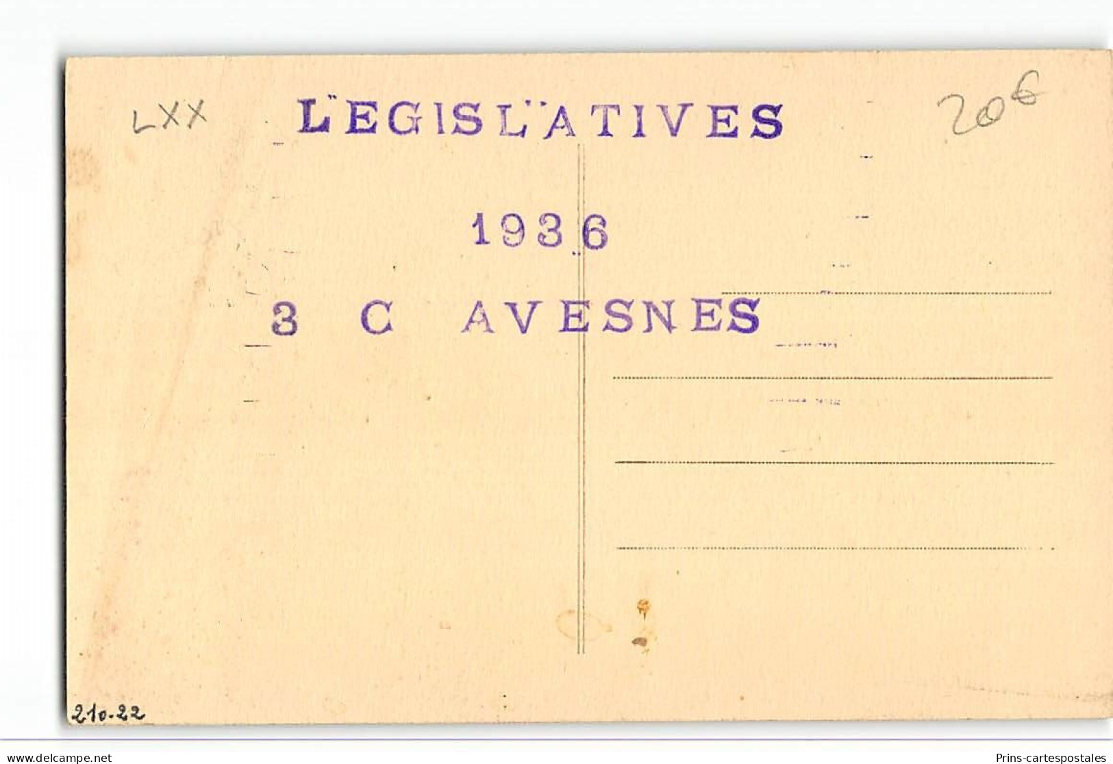 CPA 59 Avesnes Alfred Lacourt Pour Les Législatives De 1936 - Avesnes Sur Helpe