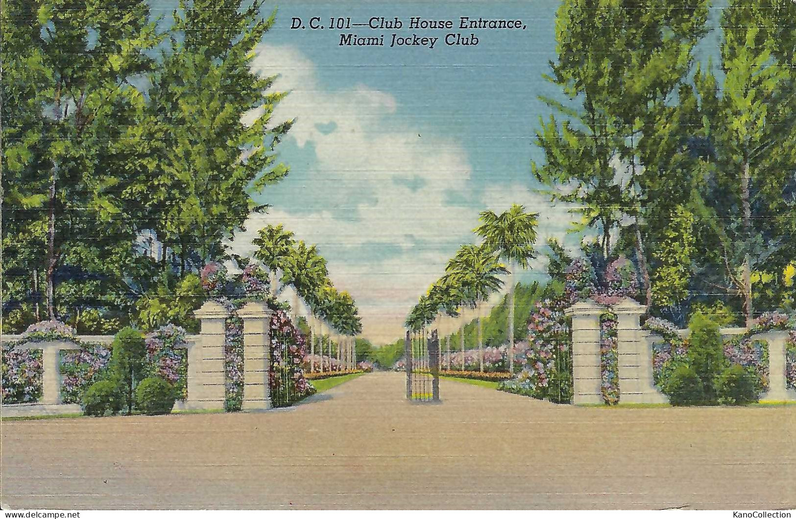 Miami Jockey Club, Entrance, Rückseite Beschrieben - Miami
