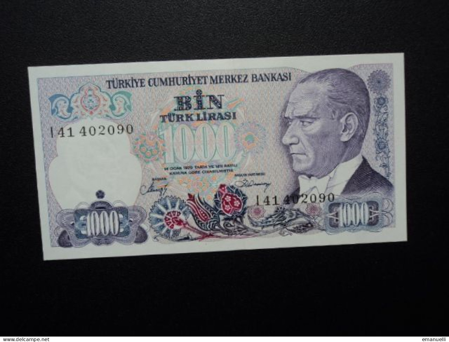 RÉPUBLIQUE DE TURQUIE : 1000 LIRA    L.1970    P 196     Presque SPL - Turkije