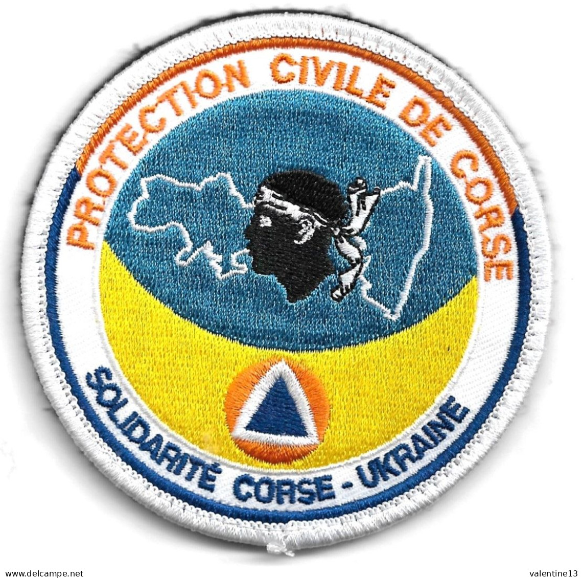 Ecusson PROTECTION CIVILE DE CORSE SOLIDARITE CORSE UKRAINE - Polizia