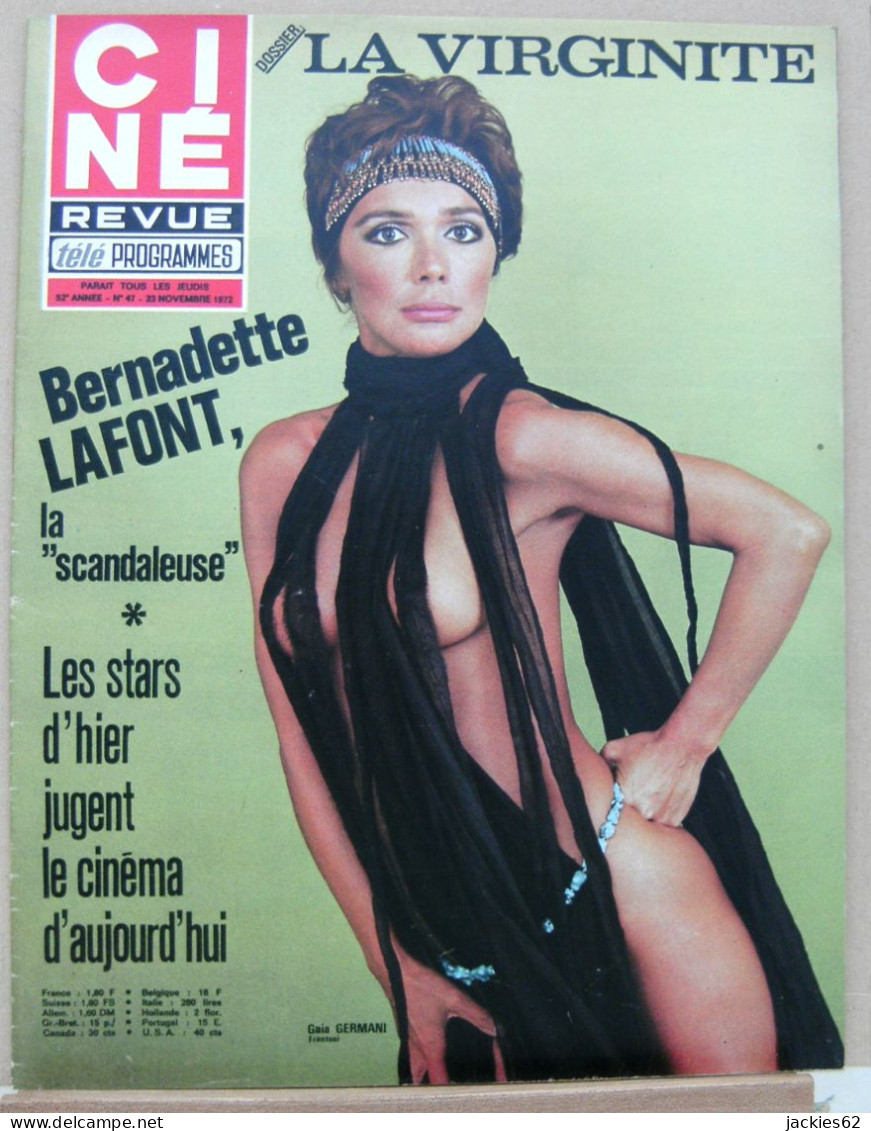 38/ CINE REVUE N°47/1972, Bernadette Lafont, Steve Mc Queen, Voir Description - Film