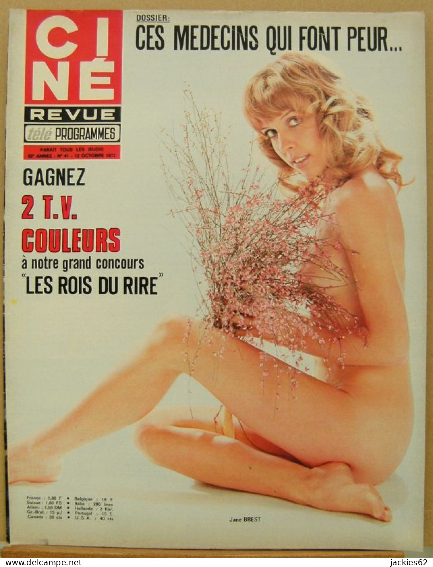 32/ CINE REVUE N°41/1972, Annie Cordy, Bourvil, Ronet, Voir Description - Cinema