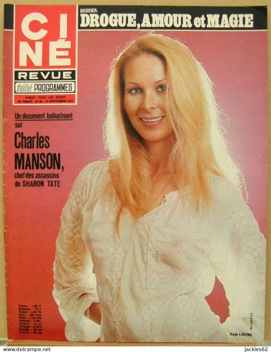 29/ CINE REVUE N°38/1972, Minnelli, Charles Manson, Redford, Voir Description - Cinéma