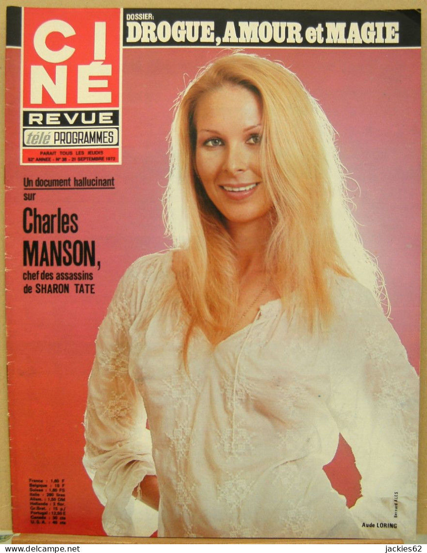 29/ CINE REVUE N°38/1972, Minnelli, Charles Manson, Redford, Voir Description - Film