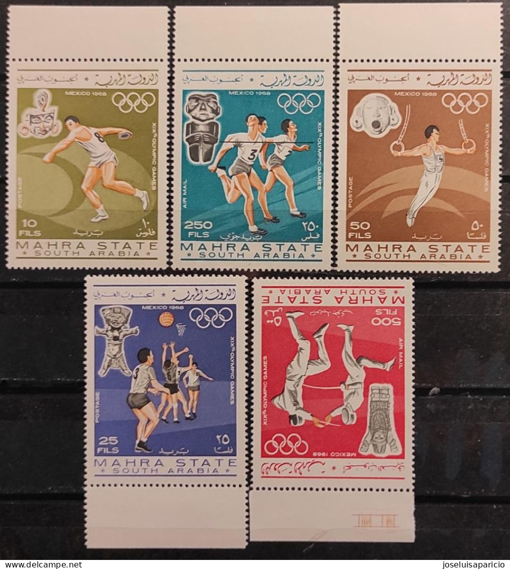 ADEN-MAHRA STATE- SOUTH ARABIA- JUEGOS OLINPICOS DE MEXICO 1968 SERIE MNH** - Emirati Arabi Uniti