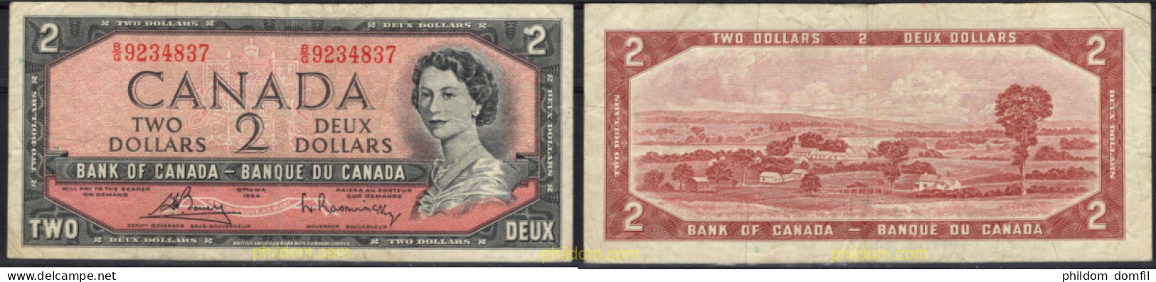 8380 CANADA 1954 CANADA 2 DOLLARS 1954 - Kanada