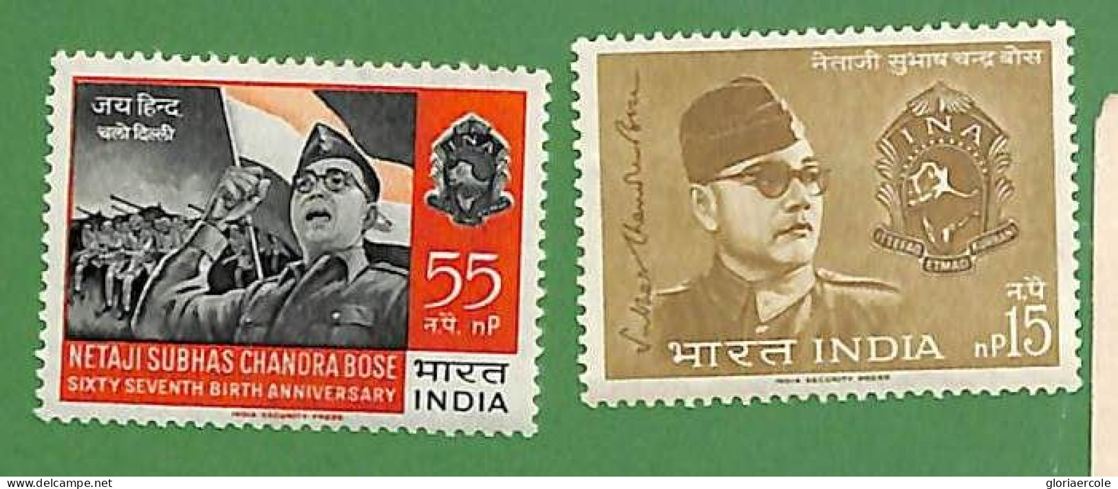 ZA1469 - INDIA - OFFICIAL STAMP FOLDER Subhas Chandra Bose 1964 With FDC Cover - Ungebraucht