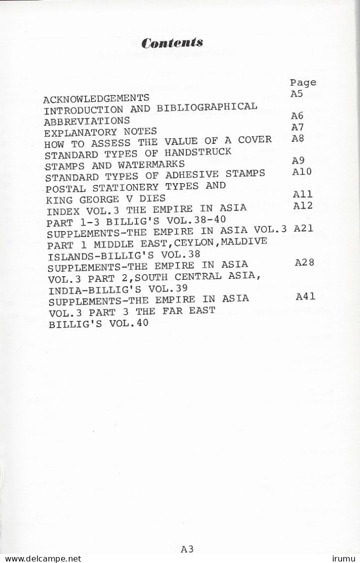 Billig Vol 38 (Middle East And Ceylon) - Colonies Et Bureaux à L'Étranger