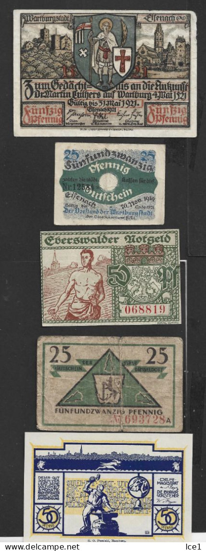 Lot A40--43 Notgelds  ALLEMAGNE    Port En Plus - Lots & Kiloware - Banknotes