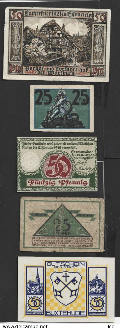 Lot A40--43 Notgelds  ALLEMAGNE    Port En Plus - Mezclas - Billetes