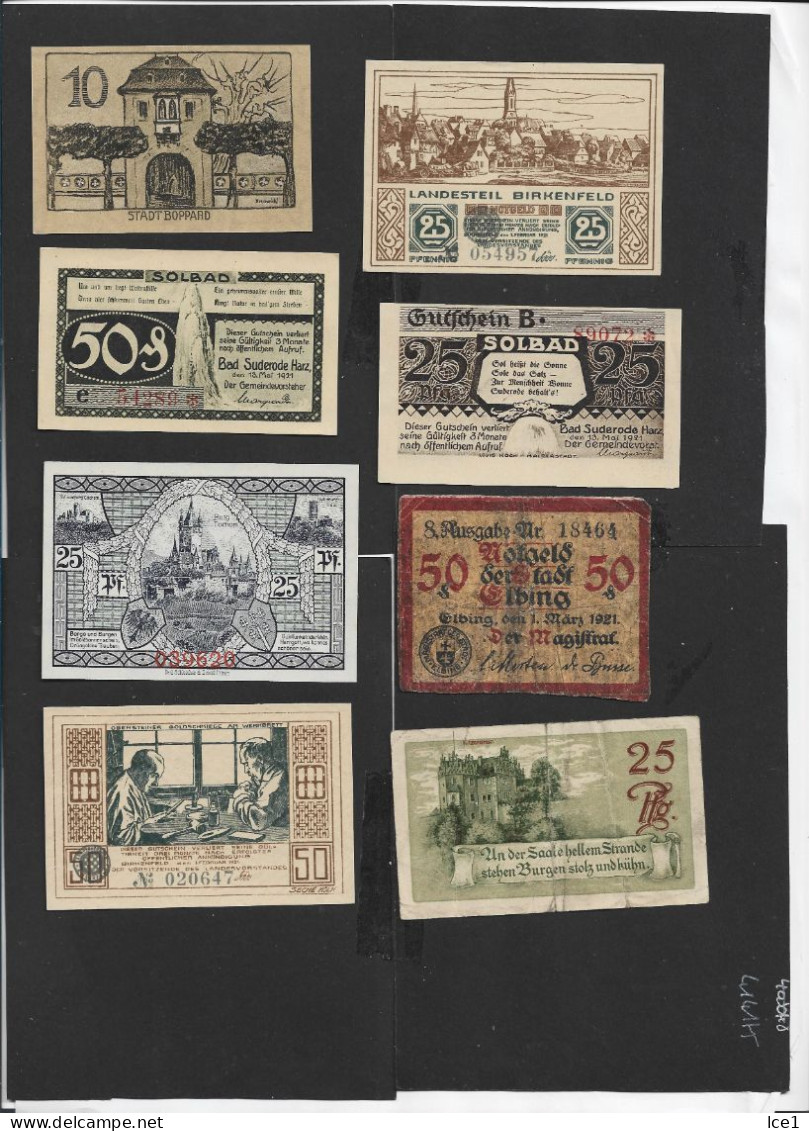 Lot A40--43 Notgelds  ALLEMAGNE    Port En Plus - Vrac - Billets