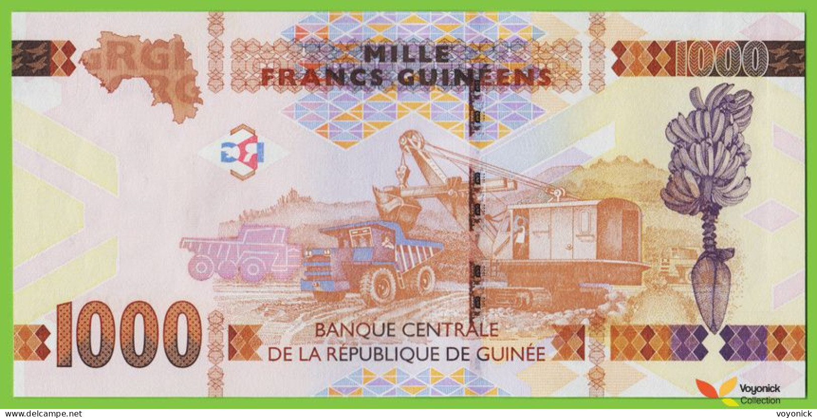 Voyo GUINEA 1000 Francs 2017 P48b B339b CQ UNC - Guinee