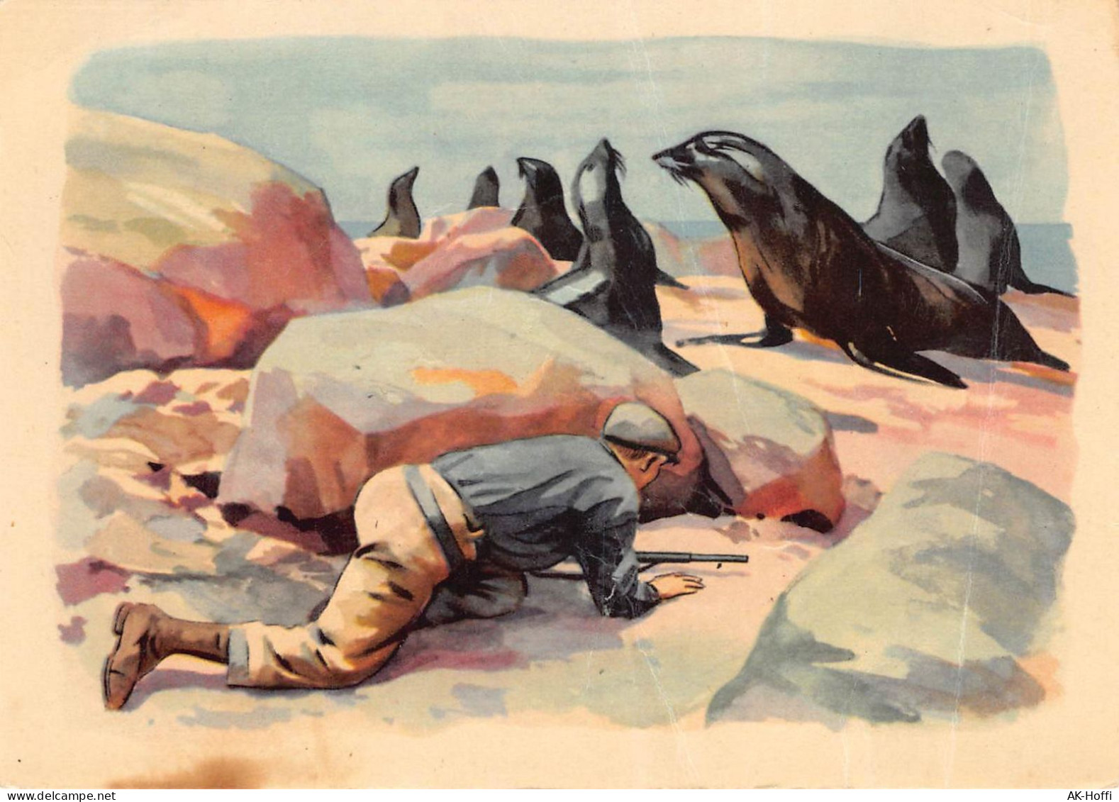 SANELLA-BILDER - Robbenjäger Bei Der Seelöwenjagd Sammelwerk Australien Nr.64 - Animaux