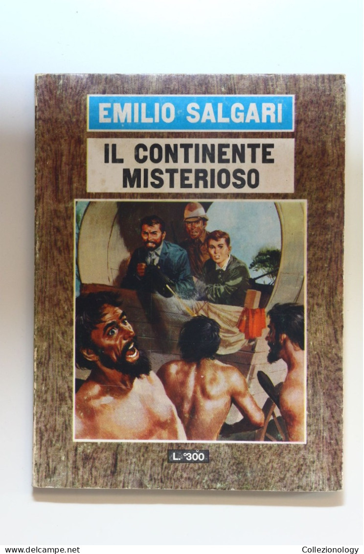 LIBRO IL CONTINENTE MISTERIOSO DI EMILIO SALGARI 1966 EDIZIONI DEL GABBIANO ROMA COLLANA AVVENTURE DI TERRA E DI MARE - Antiguos