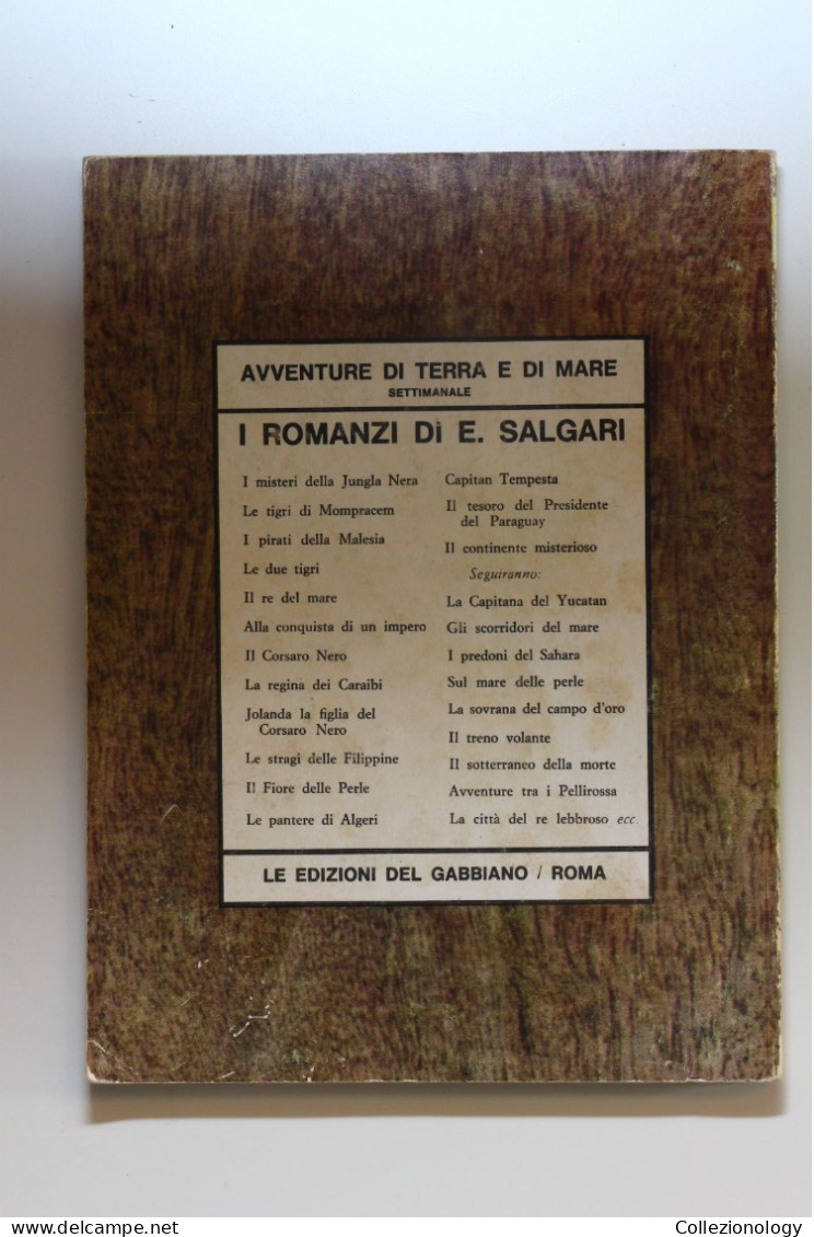 LIBRO IL CONTINENTE MISTERIOSO DI EMILIO SALGARI 1966 EDIZIONI DEL GABBIANO ROMA COLLANA AVVENTURE DI TERRA E DI MARE - Antichi