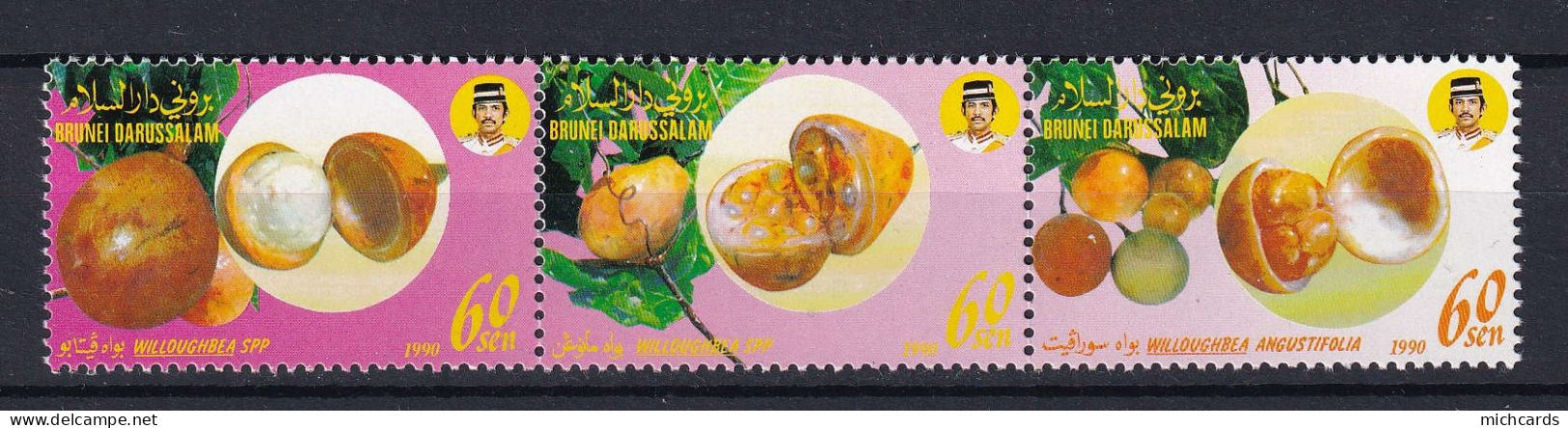 179 BRUNEI 1990 - Y&T 428/30 - Fruit - Neuf ** (MNH) Sans Charniere - Brunei (1984-...)