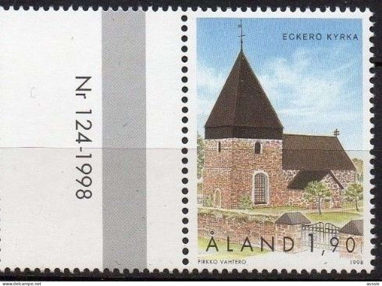 Aland 1998 Yvertn°  N° 145 *** MNH  Cote 1,25 € Eglises Churches Kerken - Ålandinseln