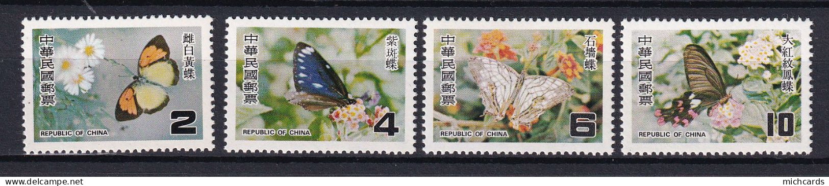 179 FORMOSE 1978 - Y&T 1187/90 - Papillon - Neuf ** (MNH) Sans Charniere - Neufs