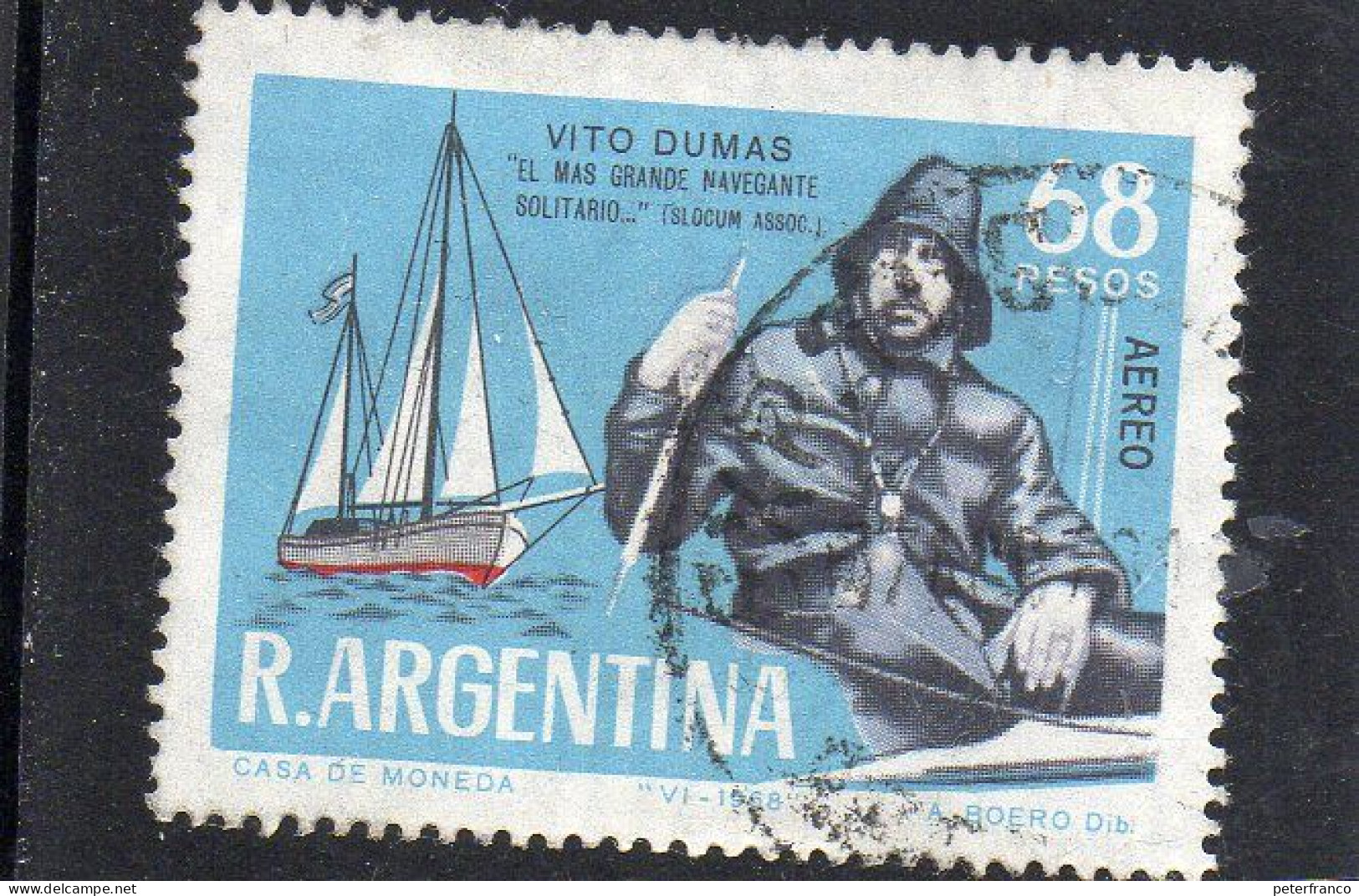 1968 Argentina - Vito Dumas - Oblitérés