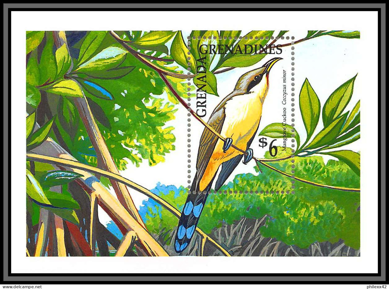 80816 Grenada Grenadines Yt N°195 TB Neuf ** MNH Oiseaux Birds Bird 1990 Coccyzus Minor Coulicou Manioc - Collections, Lots & Séries