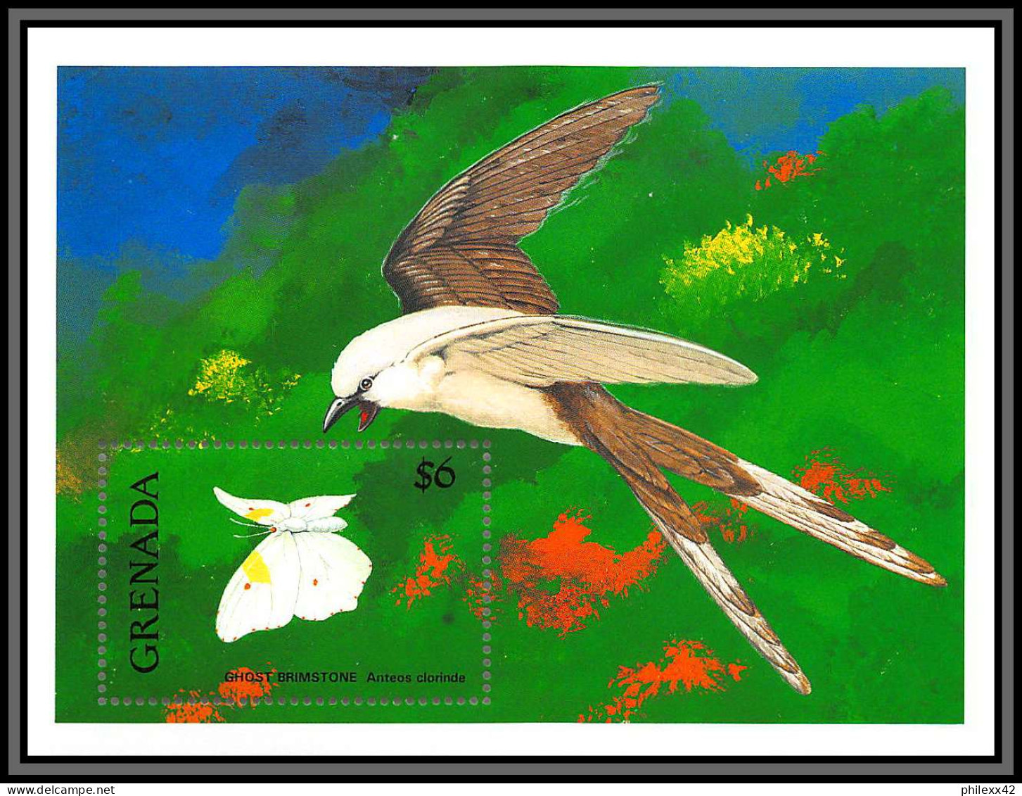 80819 Grenada Mi N°269 TB Neuf ** MNH Oiseaux Birds Bird Ghost Brimstone Papillon Butterfly 1991 - Collezioni & Lotti