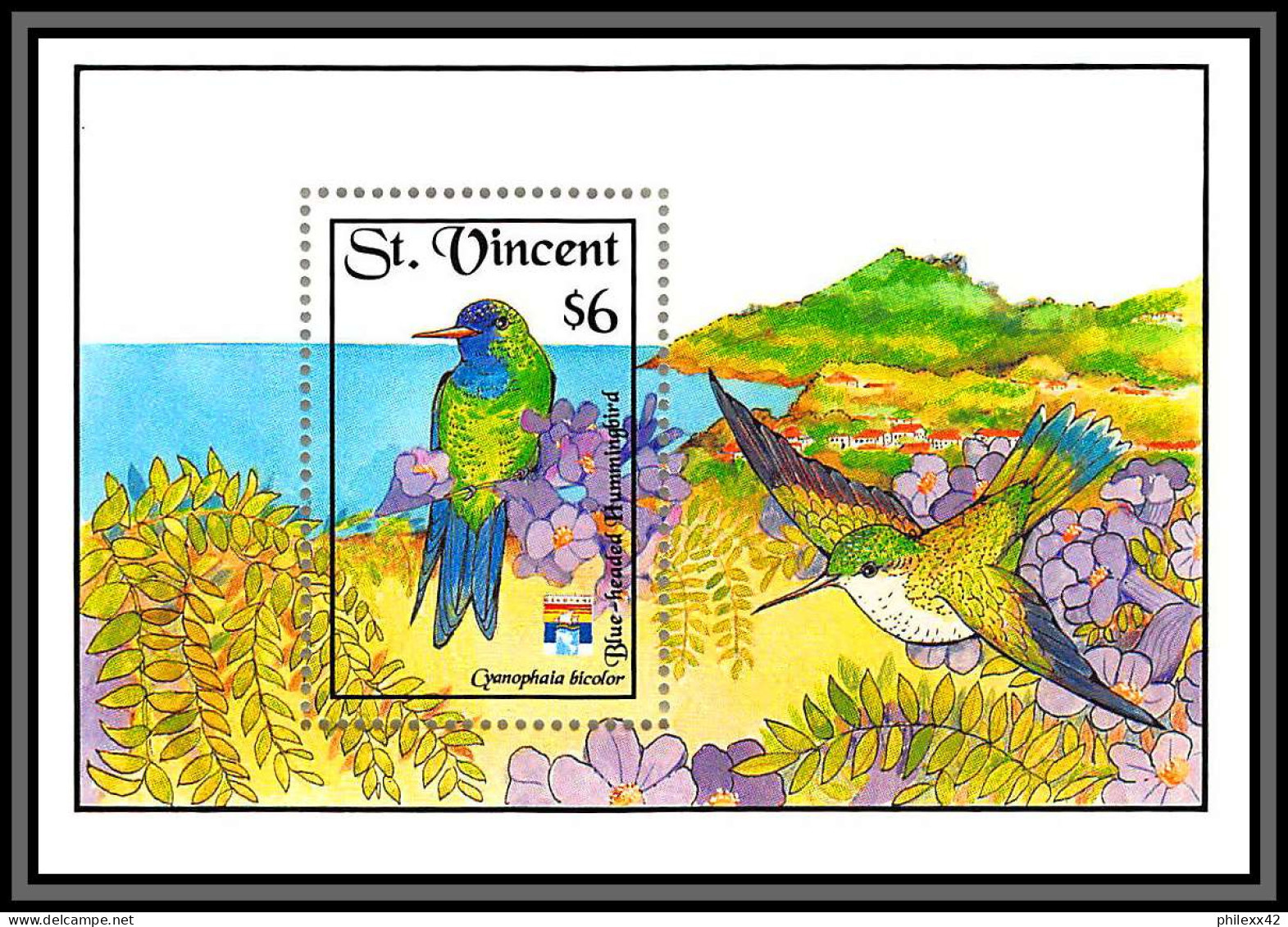 80839 St Vincent Yt N°179 TB Neuf ** MNH Oiseaux Birds Bird Cynophalla Bicolor Blue Headed Hummingbird Colibri 1992 - Colibrì