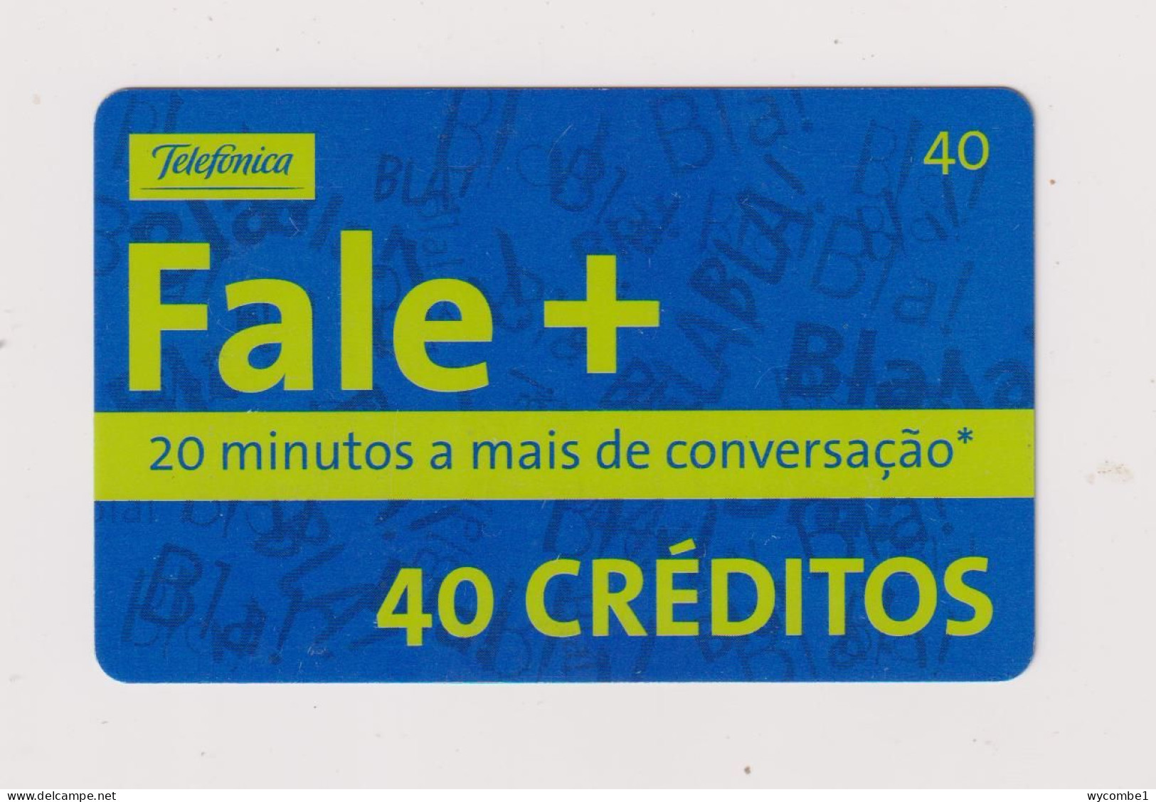 BRASIL -  Fale+ Inductive  Phonecard - Brasilien