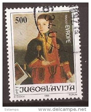 1992  2562-63  EUROPA JUGOSLAVIJA JUGOSLAWIEN KINDERTREFFEN FREUDE EUROPAS GEMAELDE TANZ  USED - Used Stamps