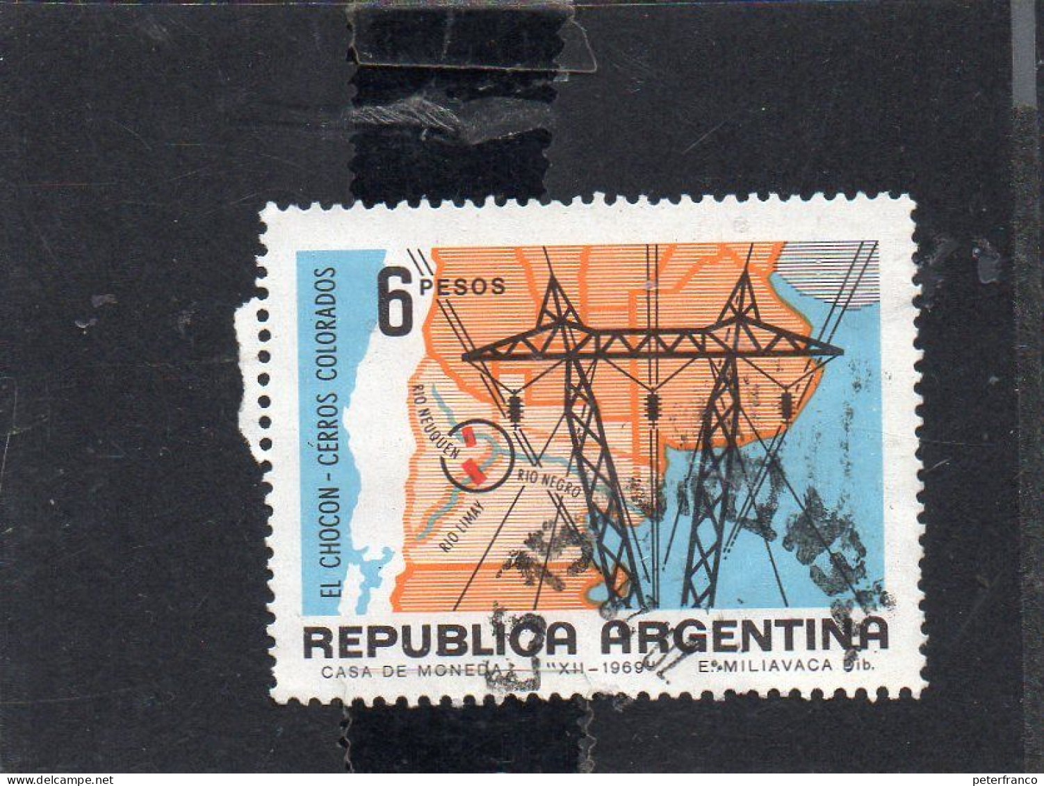 1969 Argentina - El Chocon - Cerro Colorados - Used Stamps