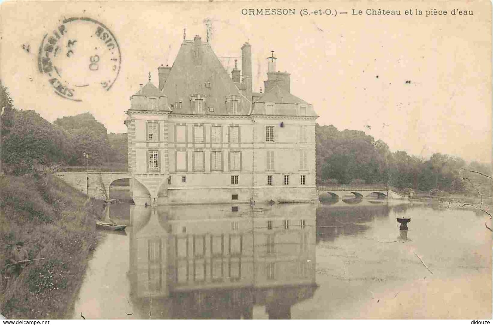 94 - Ormesson - Le Château Et La Pièce D'eau - CPA - Voir Scans Recto-Verso - Ormesson Sur Marne