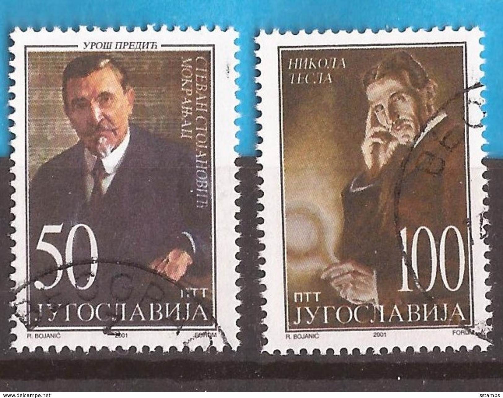 2001 3025-26 NIKOLA TESLA   JUGOSLAVIJA JUGOSLAWIEN JUGOSLAVIA PHYSIKA NIKOLA TESLA MUSIKA MOKRANJAC BILD PREDIC    MNH - Used Stamps