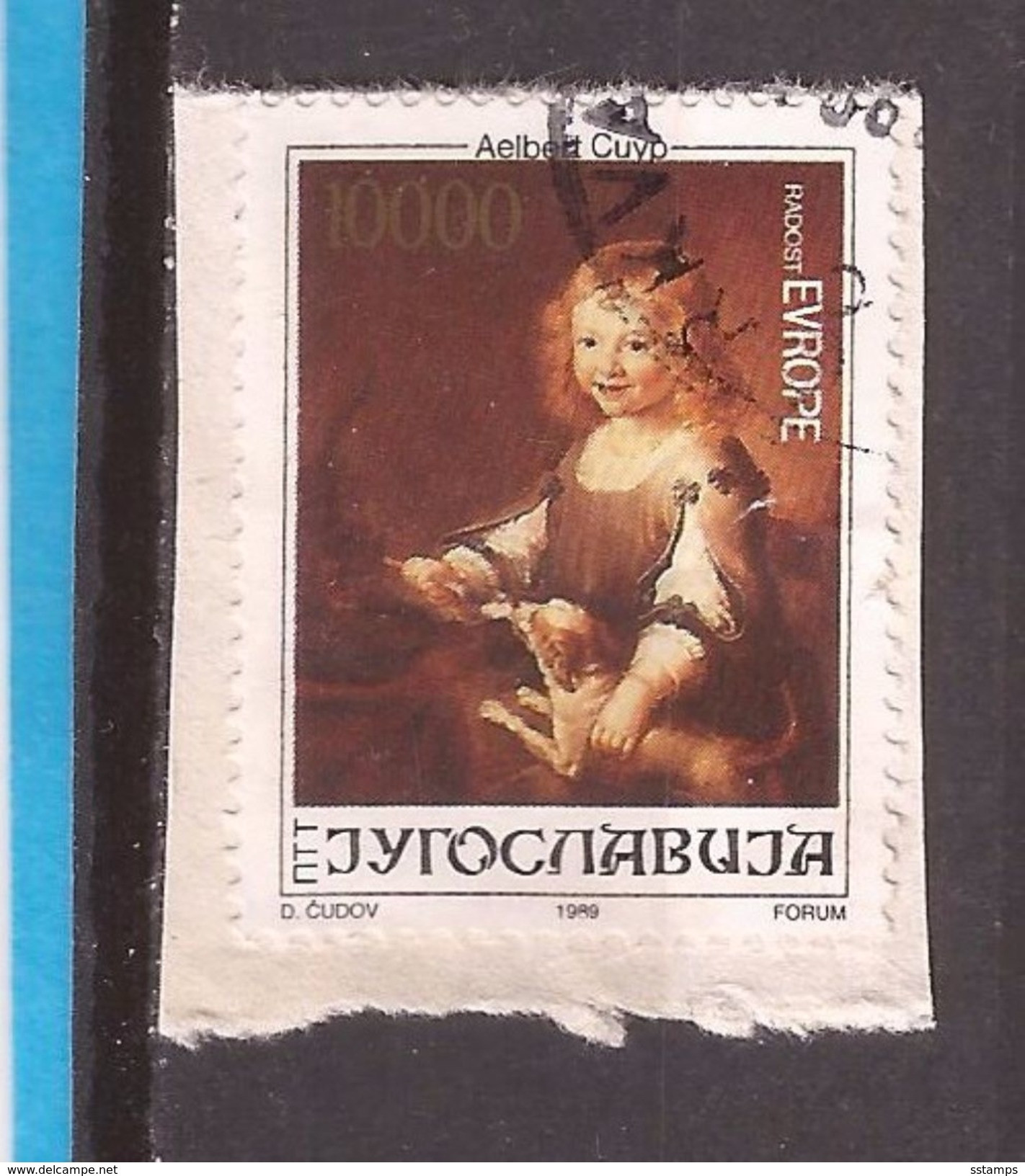 1989 2376 EUROPA ARTE KIND AELBERT CUYP HOLLANDJOSLAWIJA JUGOSLAWIEN JUGOSLAVIA USED - Oblitérés