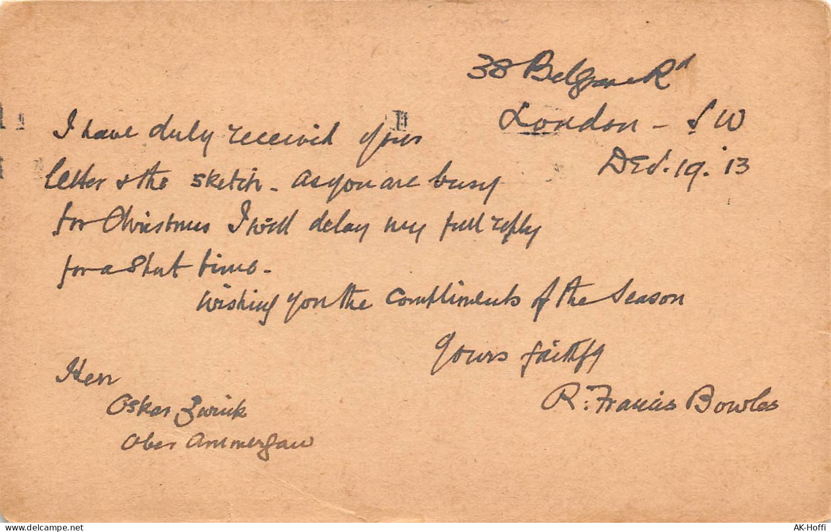 Ganzsache Irland Gelaufen 1913 Nach Oberammergau Deutschland - Postal Stationery