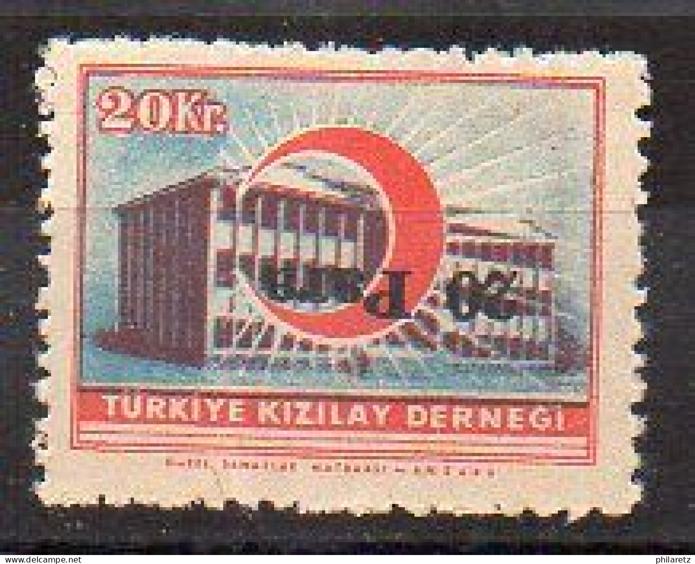 Turquie Bienfaisance N° 197 Neuf ** - Variété Surcharge Renversée - Liefdadigheid Zegels