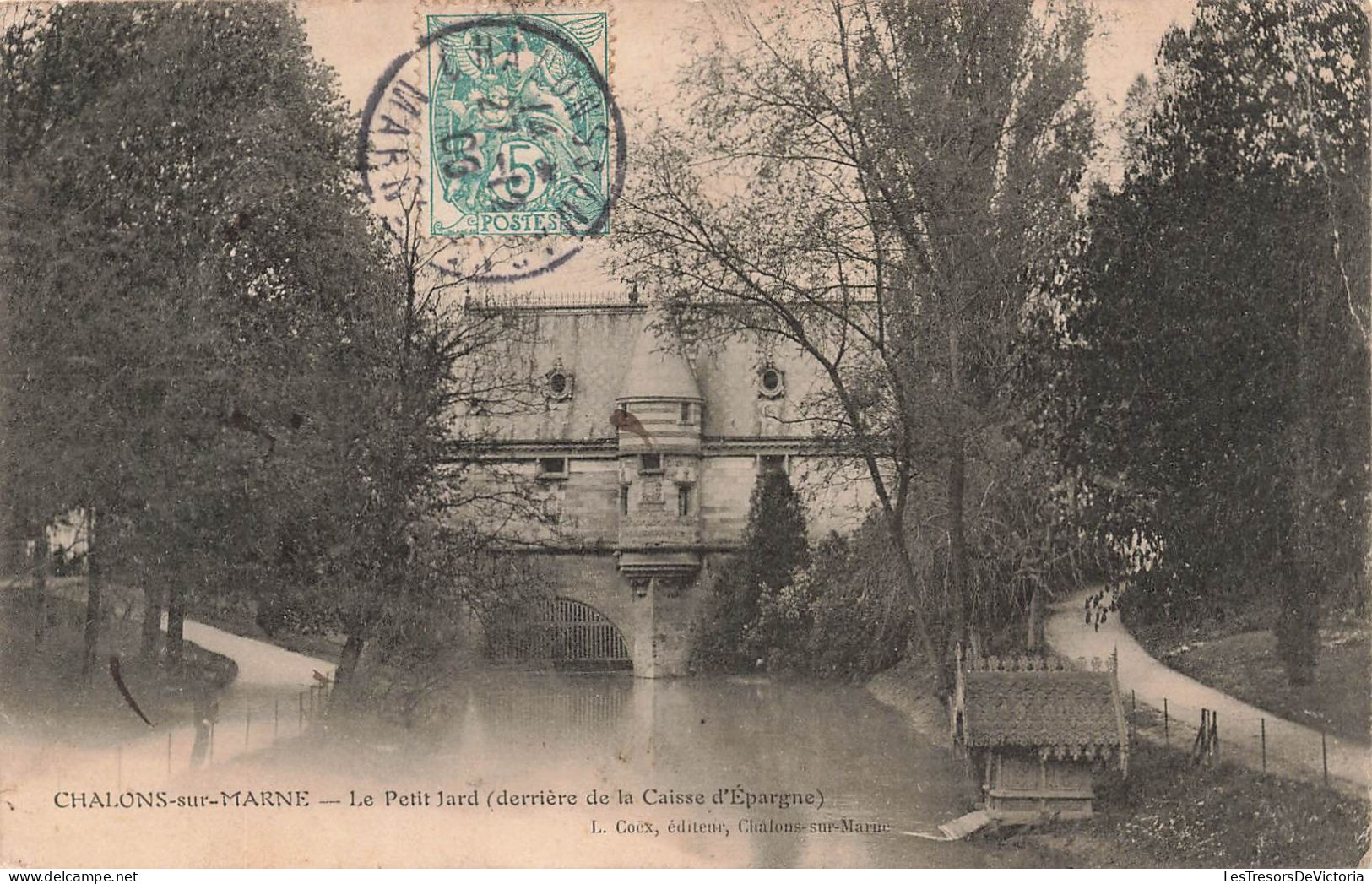 FRANCE - Chalons Sur Marne - Le Petit Jard (derrière De La Caisse D'Epargne) - Carte Postale Ancienne - Châtillon-sur-Marne