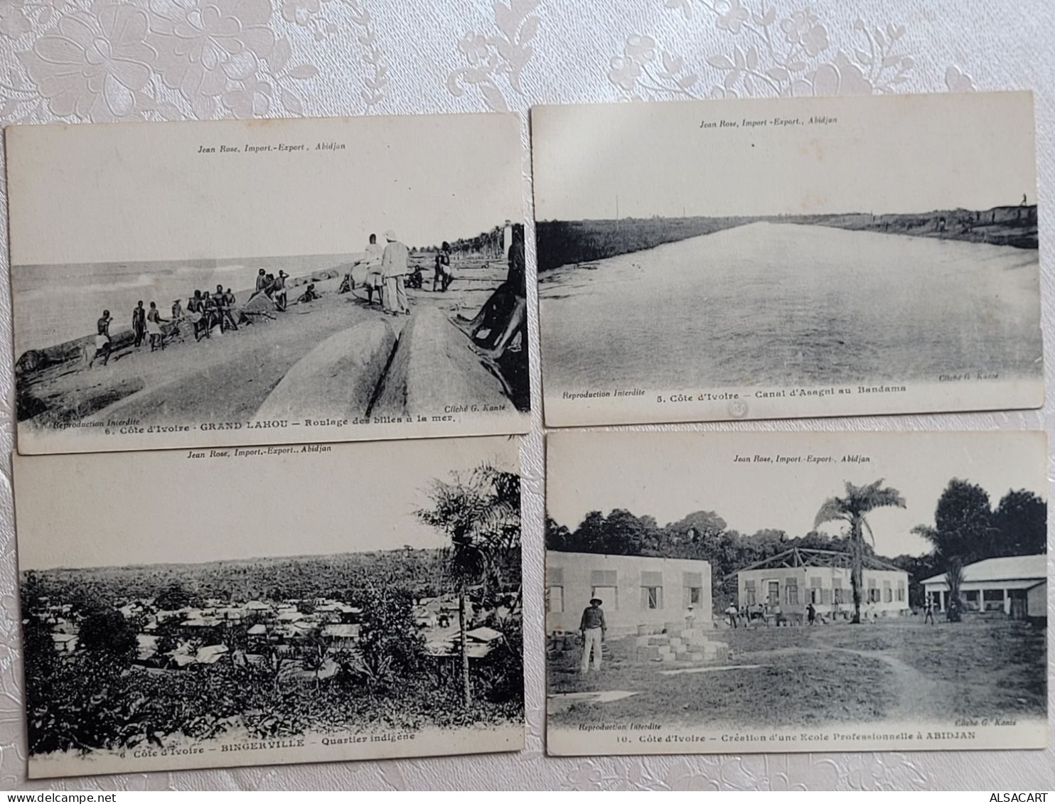 Cote D'ivoire , 4 Cartes Jean Rose Import Export Abidjan - Ivory Coast