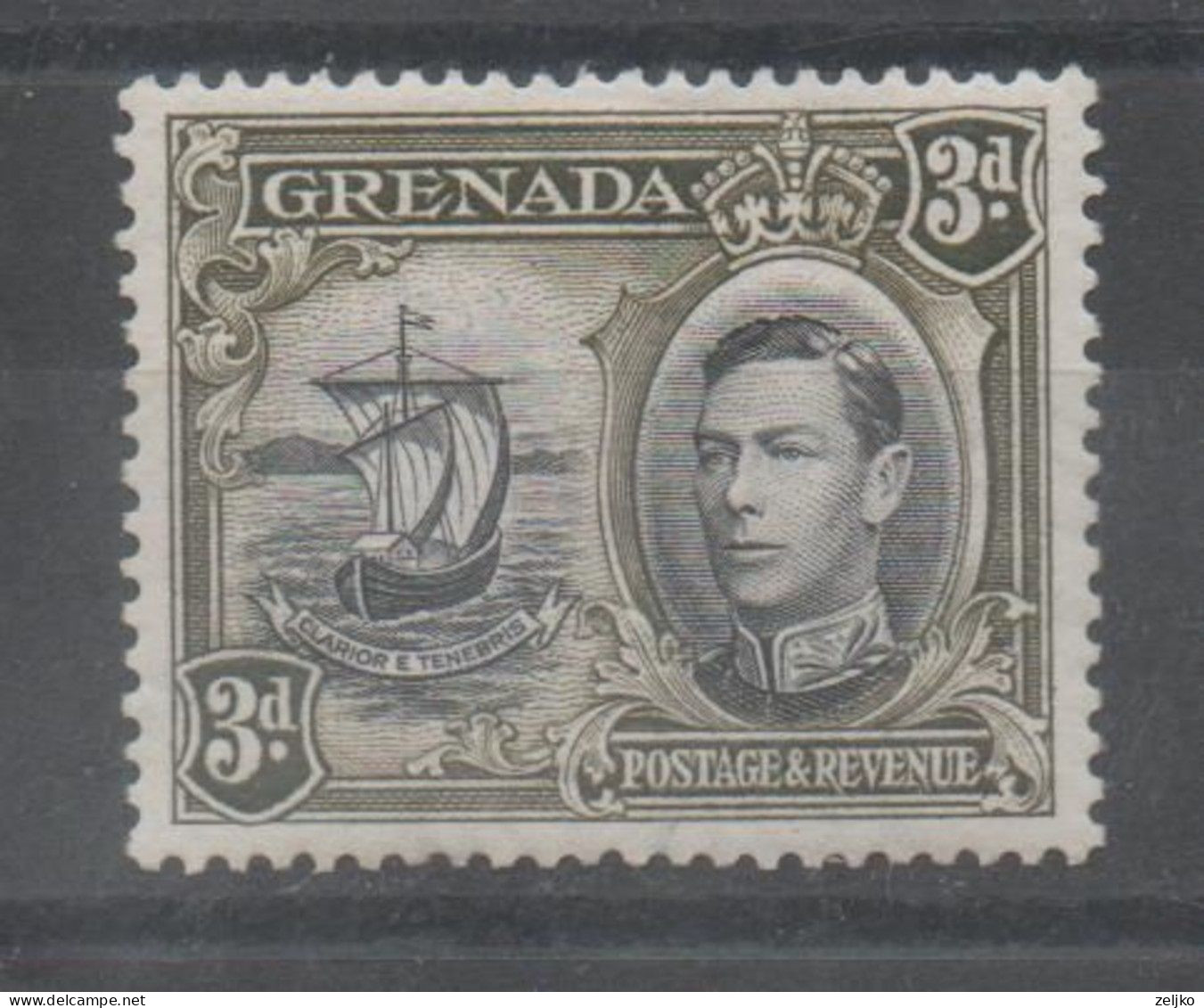 Grenada, MH, VLH, 1937, Michel 129, Boat - Grenade (...-1974)