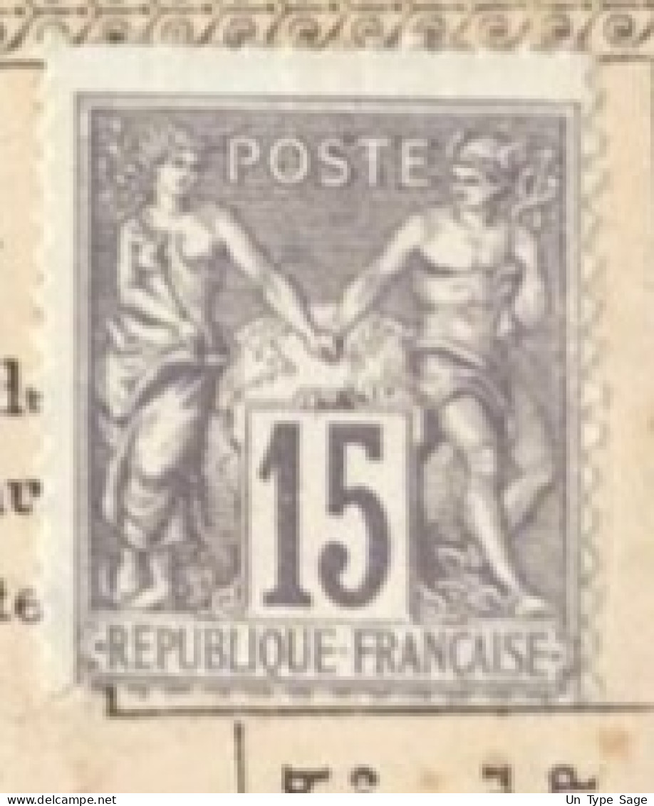 France N°66 Ou 77 Neuf (*) Sur Carte Précurseur - Cote Entre 350 Et 400 € - (N139) - 1876-1898 Sage (Type II)