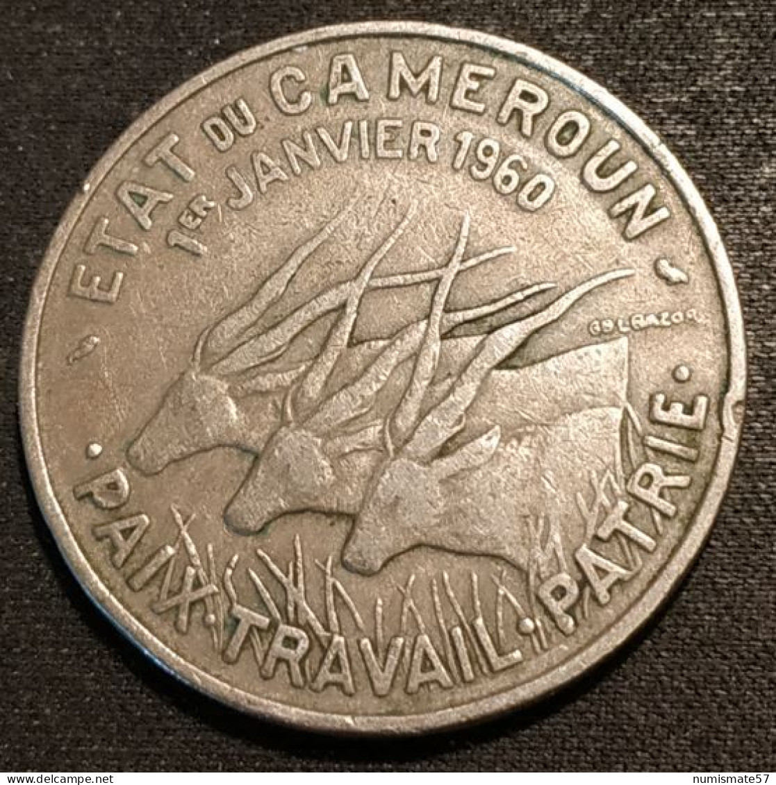 CAMEROUN - 50 FRANCS 1960 - KM 13 - ( 1er JANVIER 1960 - PAIX TRAVAIL PATRIE ) - Kamerun