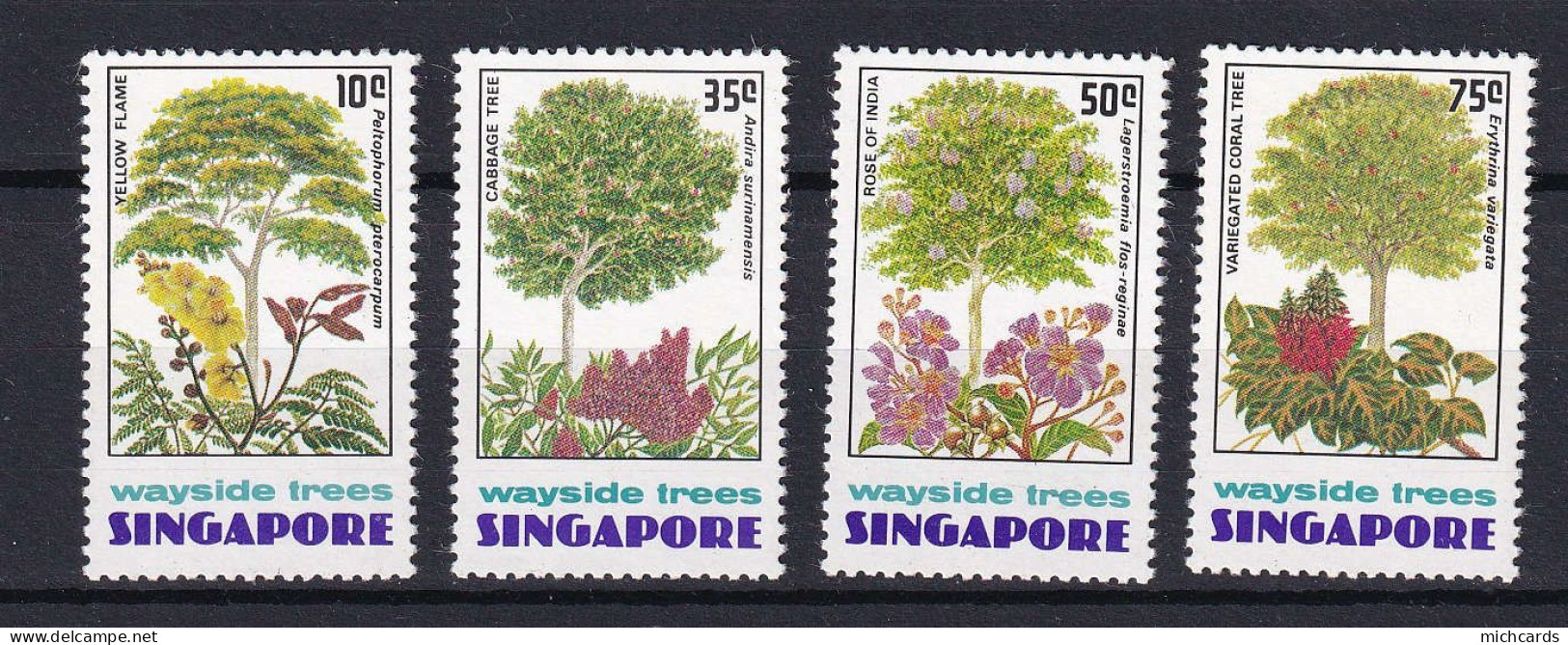 179 SINGAPOUR 1976 - Y&T 242/45 - Arbre Fleur - Neuf ** (MNH) Sans Charniere - Singapour (1959-...)