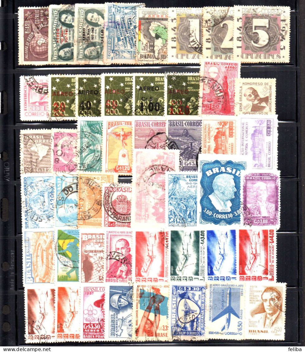 Brazil Airmail Lot Complete Sets + - Aéreo