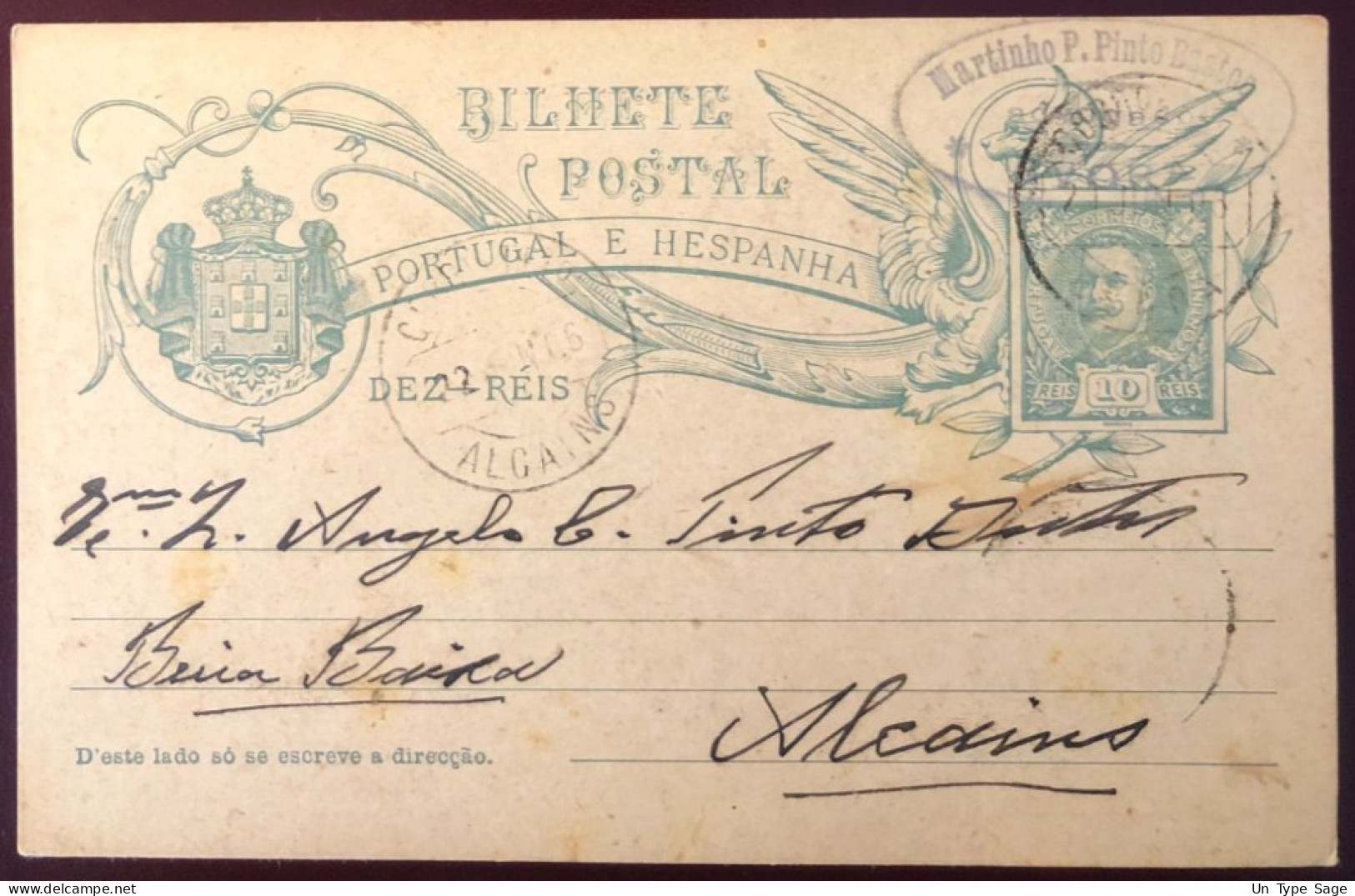 Portugal, Entier-carte De ALCAINS 21.6.1906 - (N153) - Postwaardestukken