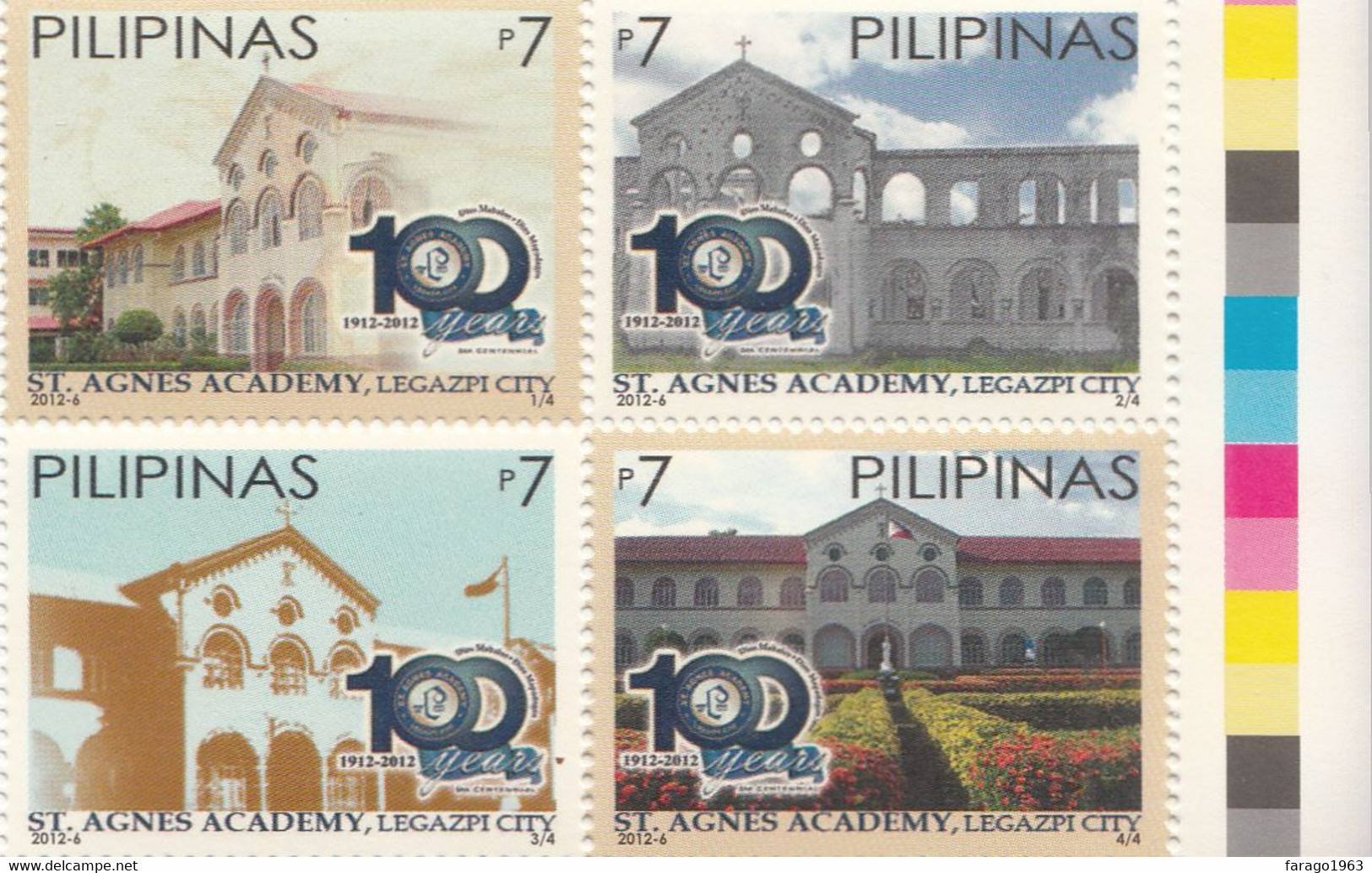 2012 Philippines St Agnes Academy Education Complete Block Of 4 MNH - Filipinas