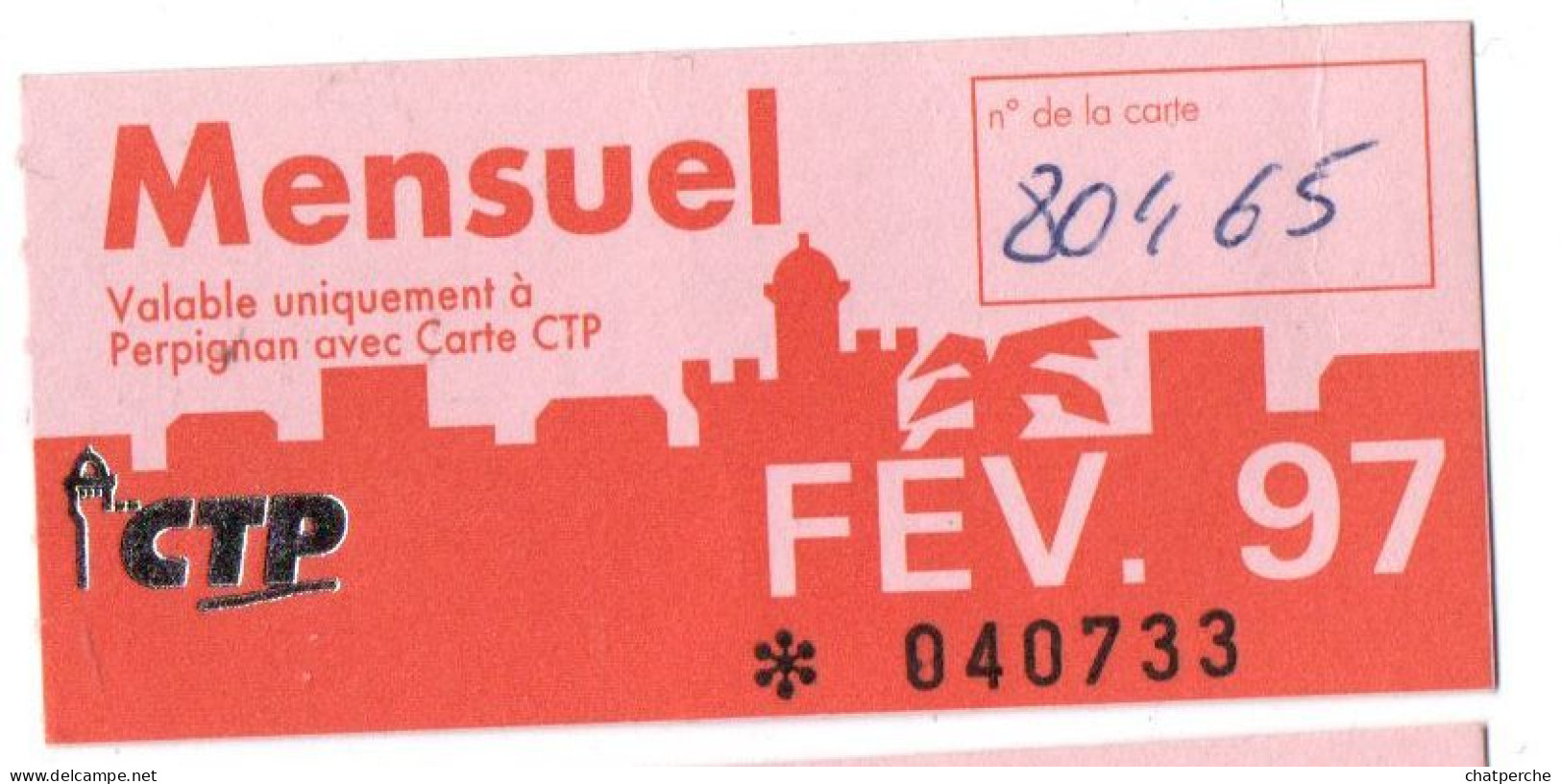 BILLET TICKET ENTREE TRANSPORT AUTOBUS TRANSPORTS PERPIGNAN 66 PYRENEES-ORIENTALES LOT DE 4 TICKETS - Europe