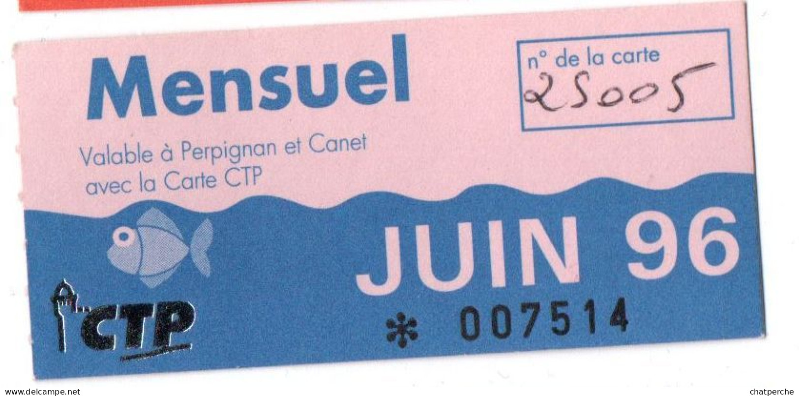 BILLET TICKET ENTREE TRANSPORT AUTOBUS TRANSPORTS PERPIGNAN 66 PYRENEES-ORIENTALES LOT DE 4 TICKETS - Europa